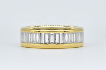 Half Eternity 18 K bicolor diamonds