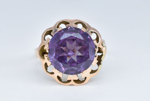 Ring tricolor synth. alexandrite