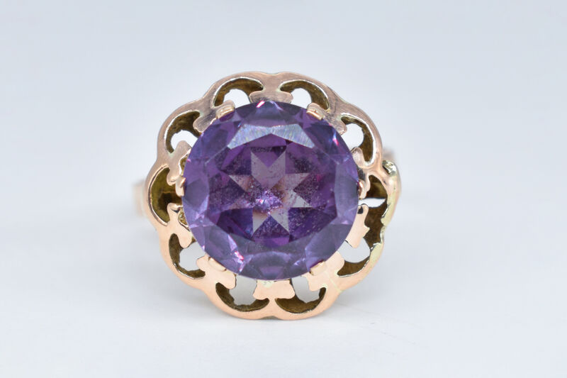 Ring tricolor synth. alexandrite