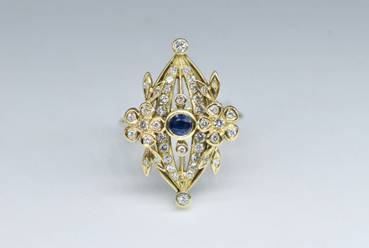Ring 14 K Sapphire 