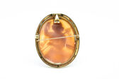 brooch/pendant 14 K cameo