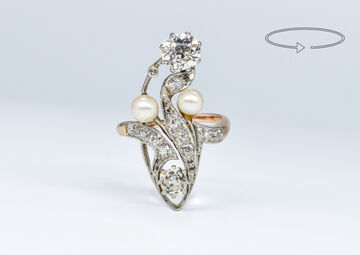 Ring 14 KT RG Diamanten 