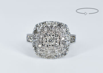 Ring 14 K diamonds