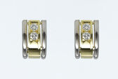 Ohrstecker 14 Kt GG/WG Brillanten