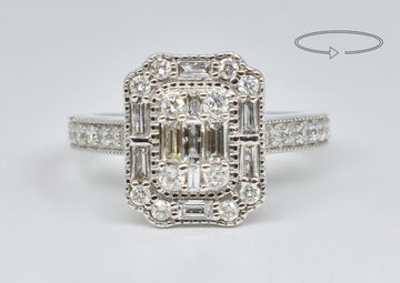 Ring 14 K diamonds