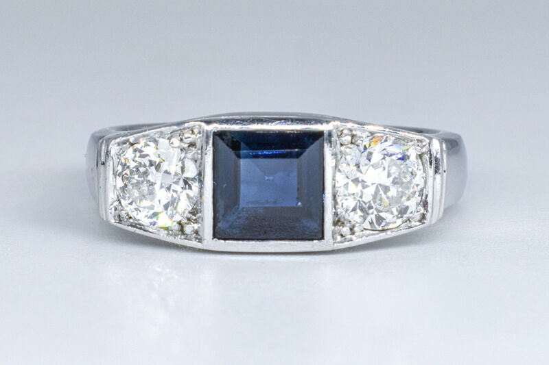Ring 18 Kt WG Saphir 