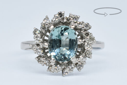 Ring 18 K Aquamarine 
