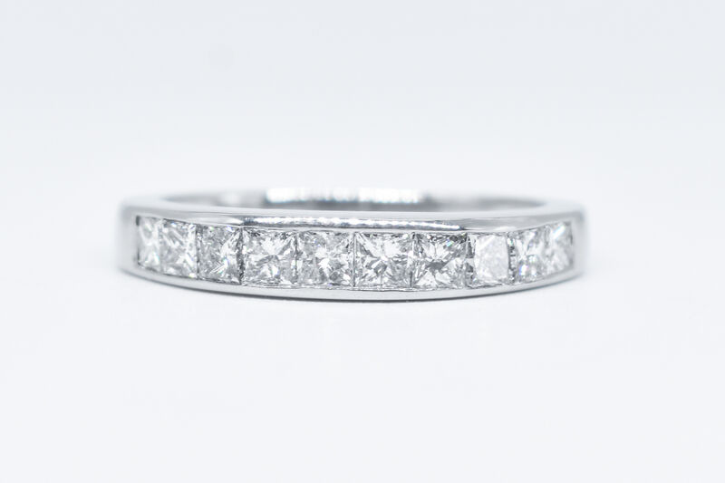 half eternity ring platinum diamonds