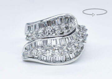 Ring 14 K diamonds