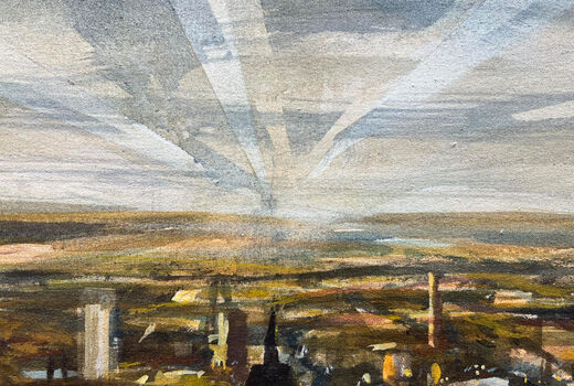 Aachen beim Sonnenaufgang, 1988