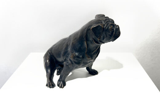 small pug, sitting, 1996