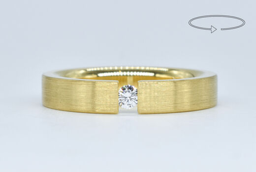Spann-Ring 18 Kt GG Brillant