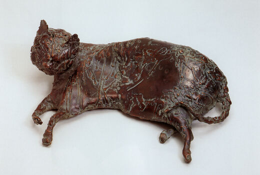 cat lying down, 1998