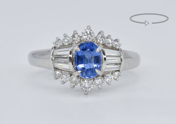 Ring Platinum Sapphire 