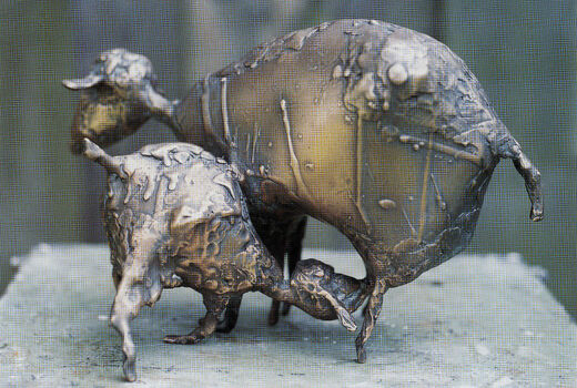 sheep with lamb, 1999