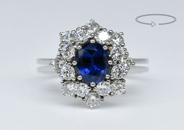 Ring 18 Kt WG Saphir 