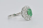 Ring 14 Kt WG Smaragd 