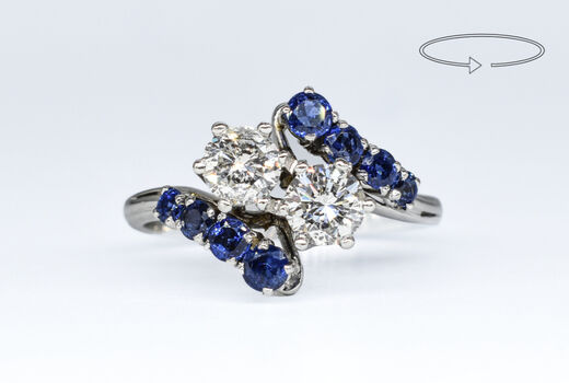 Ring 14 K diamonds 