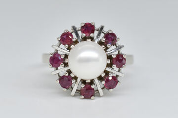 Ring 14 Kt WG Perle 