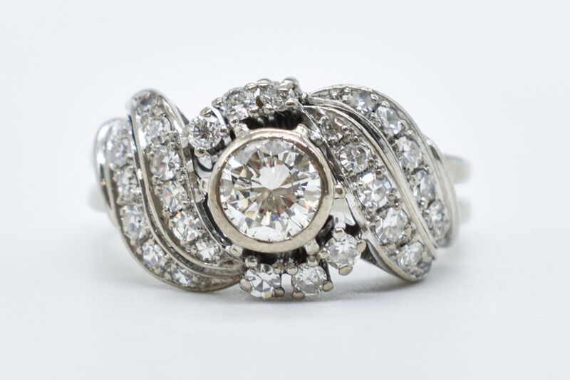 Ring 14 Kt WG Diamanten