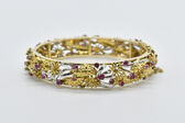 Armreif 18 Kt bicolor Brillanten 