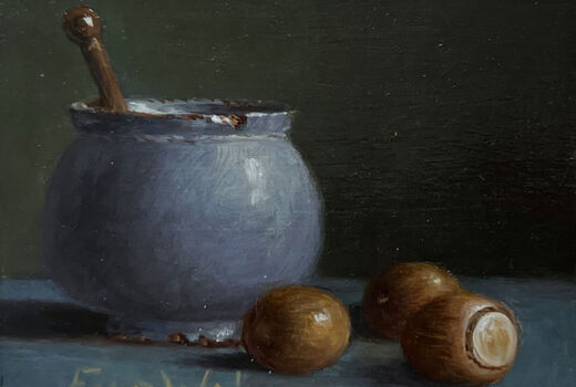 Stillleben mit Haselnüssen