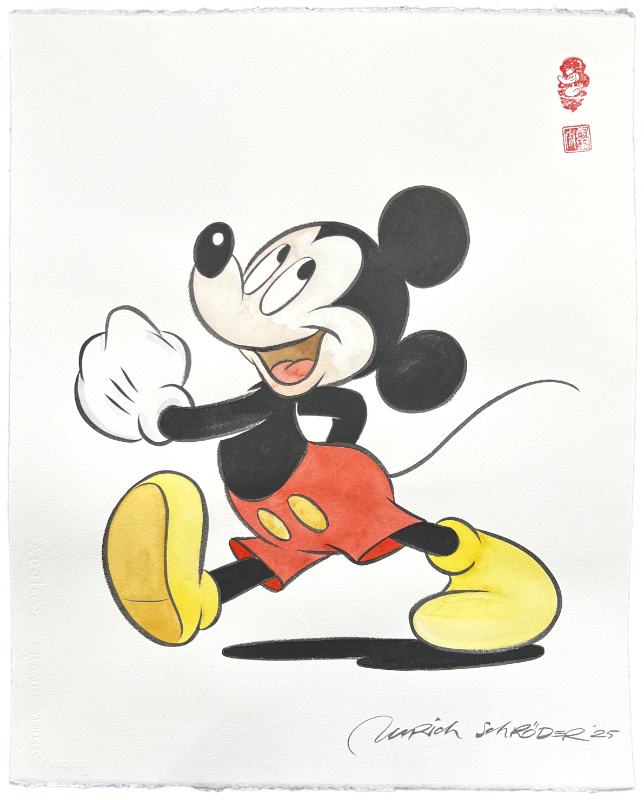Mickey Mouse, walking happy, 2025
